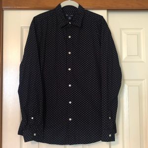 Gap Slim Fit Poplin Dotted Square Oxford